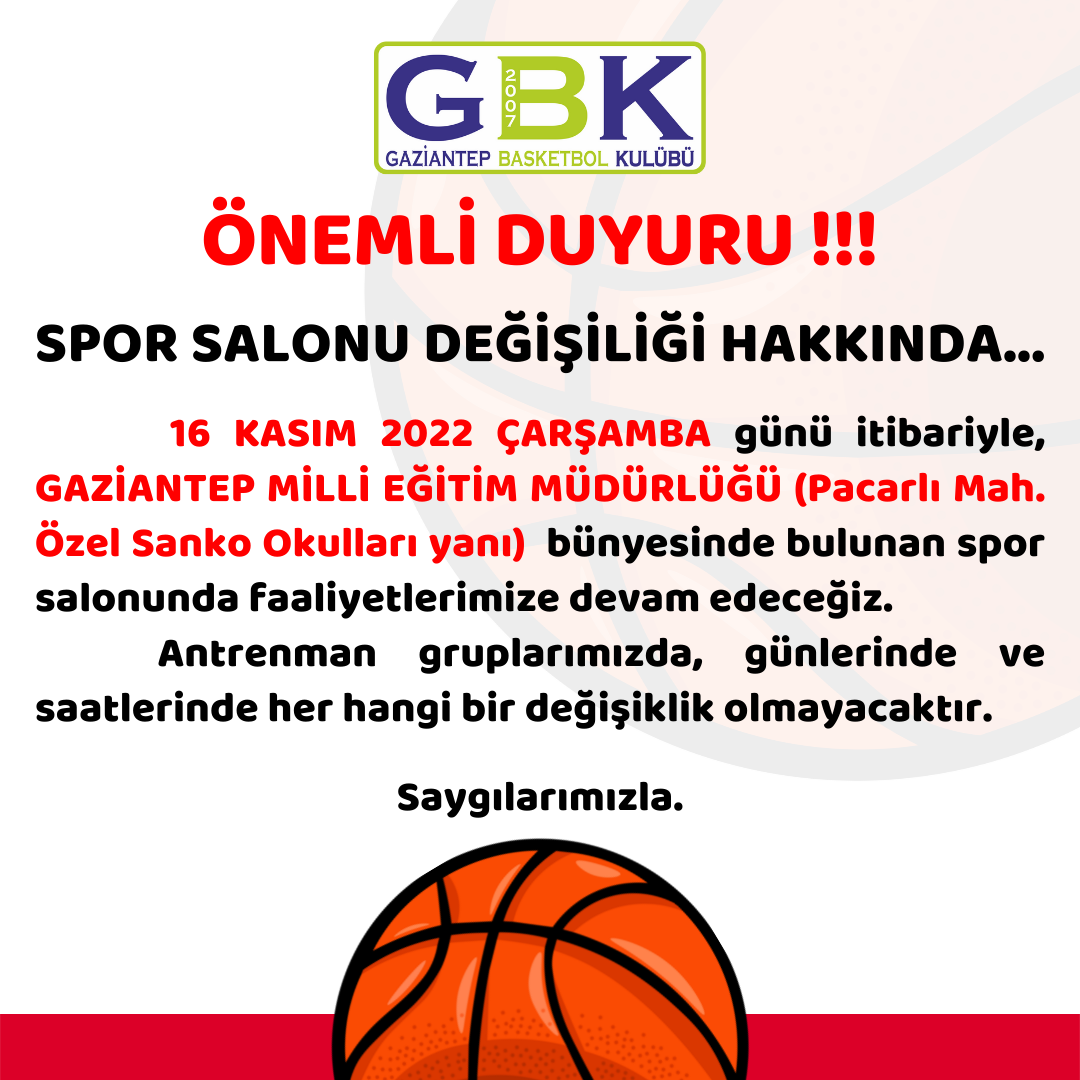 SPOR SALONU DEĞİŞİKLİĞİ